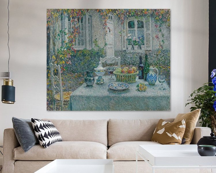 Het tafeltje, Henri Le Sidaner op canvas, behang, poster en meer